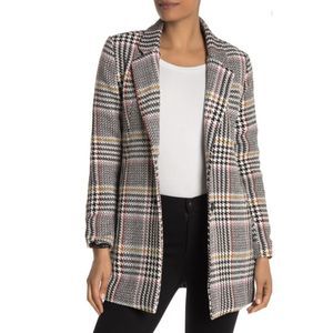 Sebby Glen Plaid Two Button Woven Coat SZ Medium